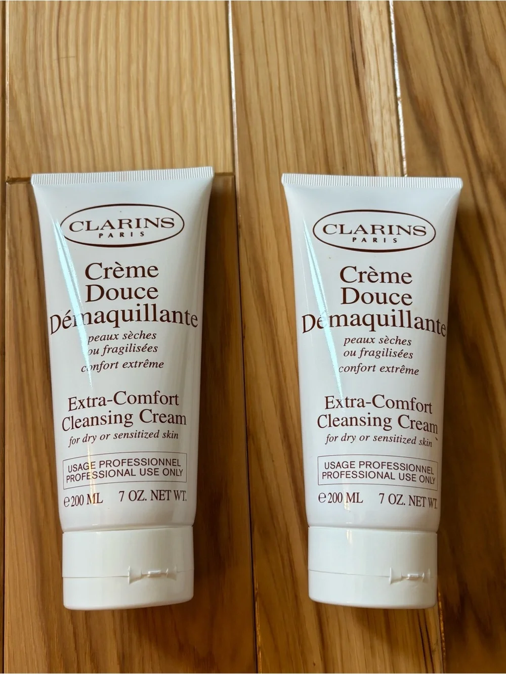 NEW Clarins Extra Comfort Cleansing Cream- Set of 2, 200 ml each Salon Size